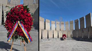 Wreath laid at Yerablur on behalf of Serzh Sargsyan in tribute to fallen heroes